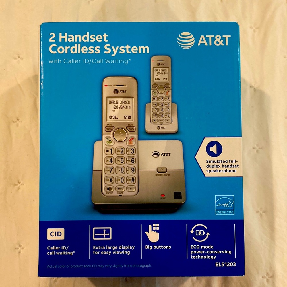 Brand new AT&T cordless 2 handset system